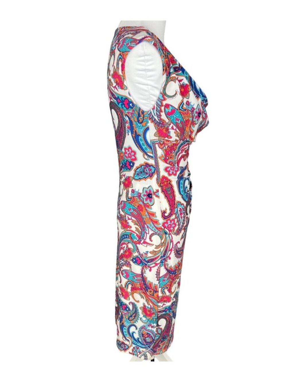 Lauren Ralph Lauren Sheath Paisley Sleeveless Dress Size 6 - Picture 3 of 8